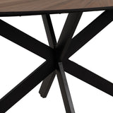 Dining Table Black Natural Iron 178 x 80 x 77 cm-3