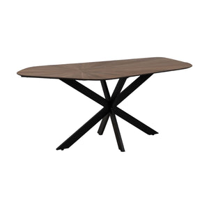 Dining Table Black Natural Iron 178 x 80 x 77 cm-0