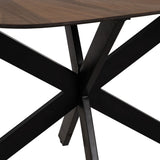 Dining Table Black Natural Iron 178 x 80 x 77 cm-4