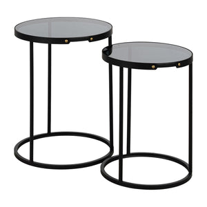 Set of 2 tables Black 46 x 46 x 60 cm (2 Units)-0