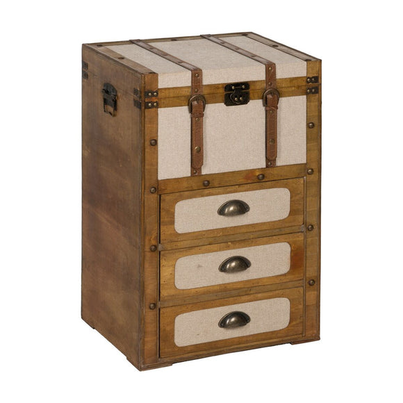 Chest Brown Beige Polyester Aspen wood 46 x 36 x 71 cm-0