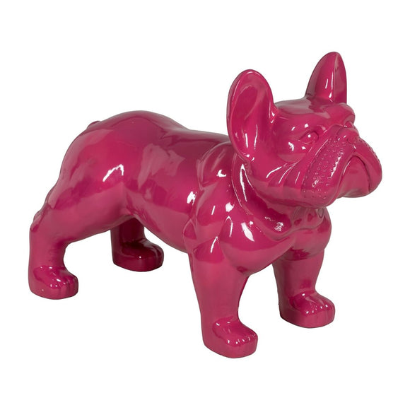 Decorative Figure Fuchsia Dog 88 x 38 x 63 cm-0