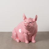 Decorative Figure Pink Pig 95 x 59 x 79 cm-5