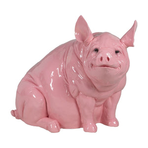 Decorative Figure Pink Pig 95 x 59 x 79 cm-0