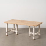 Dining Table White Natural Fir wood 120 x 60 x 48 cm-7