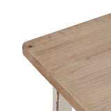 Dining Table White Natural Fir wood 120 x 60 x 48 cm-6