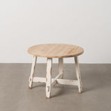 Centre Table White Natural 60 x 60 x 45 cm-7