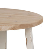 Centre Table White Natural 60 x 60 x 45 cm-4