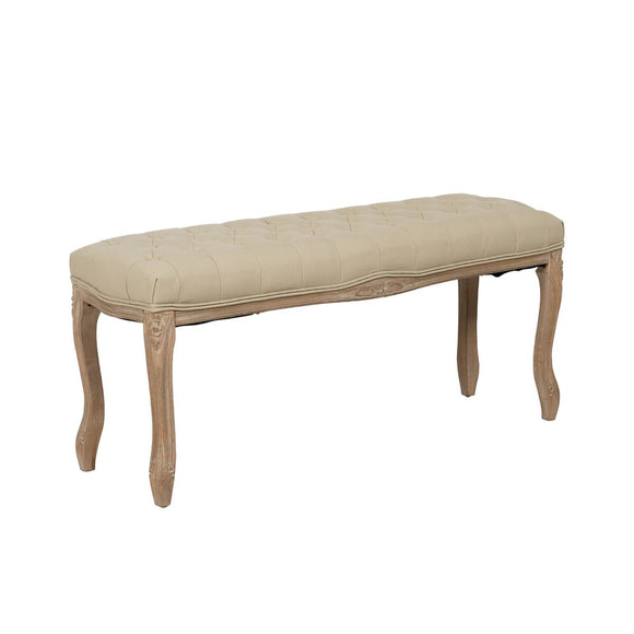 Bench Beige Rubber wood 110 x 47 x 36 cm-0