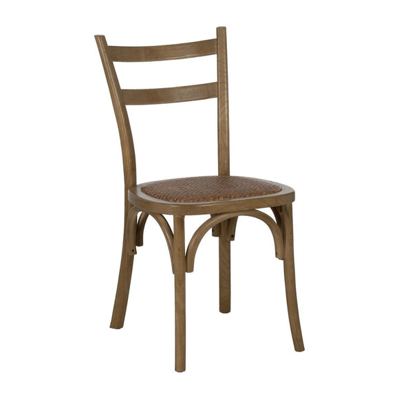 Dining Chair Natural Rattan Elm wood 45 x 54 x 88,5 cm-0