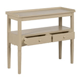 Hall Table with Drawers Cream 90 x 33 x 75 cm-8