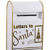 Christmas bauble White Golden Metal Letterbox 34,5 x 21,5 x 61,5 cm-1