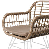 Garden chair Ariki 57 x 62 x 80 cm synthetic rattan Steel White-2