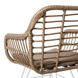 Garden chair Ariki 57 x 62 x 80 cm synthetic rattan Steel White-1