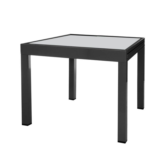 Expandable table Thais 80 x 80 x 74 cm Aluminium-0