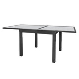 Expandable table Thais 80 x 80 x 74 cm Aluminium-1