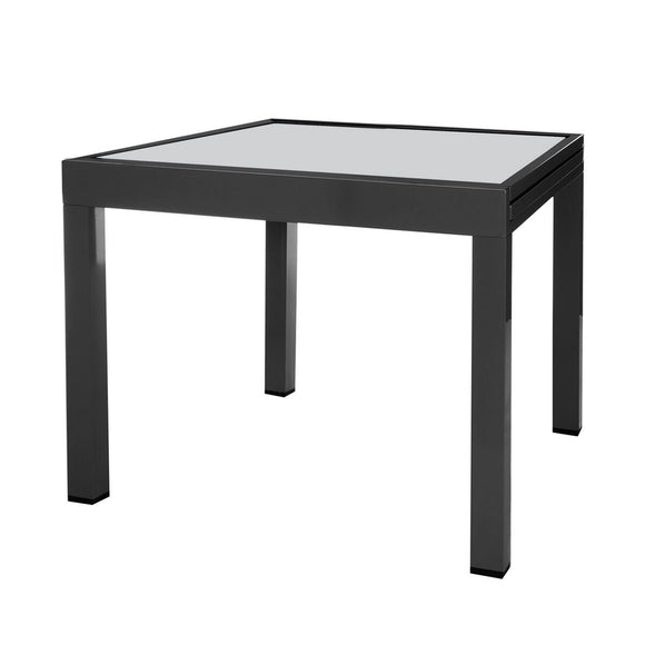Expandable table Thais 90 x 90 x 74 cm Aluminium-0