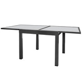 Expandable table Thais 90 x 90 x 74 cm Aluminium-1