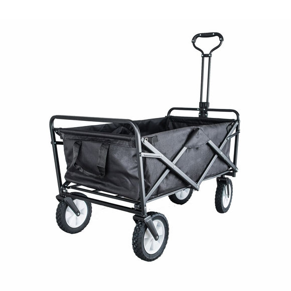 Multi-purpose Cart Black Polyester Rubber Steel 100 x 50 x 105 cm-0