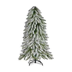 Christmas Tree Metal White Green Plastic-0