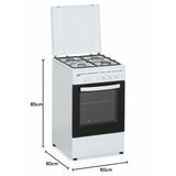 Gas Cooker Aspes AKG4500TM White-1