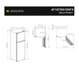 Combined Refrigerator Aspes AF1675501ENFX-2