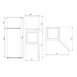 Combined Refrigerator Aspes AF145503E   143 206 L White-3