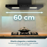 Cecotec Conventional Hood Flux TT 604400 60cm, black, A++, LED, 413 m³/h, BLDC, washable-1