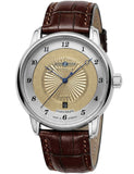 Zeppelin Watch 8556-5 Gent Quartz 46 mm 5 ATM Mineral Glass Date Official Box