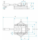 Bench vise KANCA Drillo 100 mm-1
