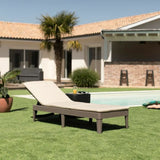 Sun-lounger Algon Allibert Brown 187 x 58 x 29 cm-2