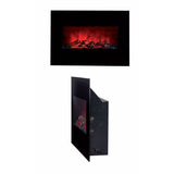 Decorative Electric Chimney Breast Classic Fire Memphis Black 1800 W 66 x 13 x 46 cm-4