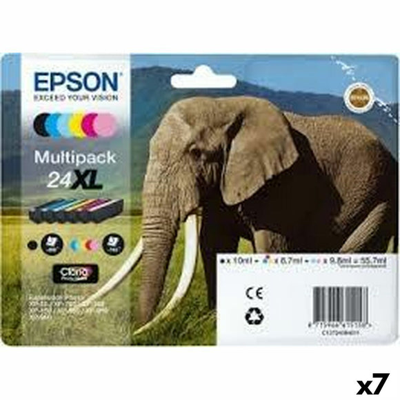 Original Ink Cartridge Epson Black/Cyan/Magenta/Yellow (7 Units) (6 Units)-0