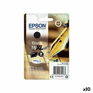 Original Ink Cartridge Epson Nº16XL Black (10 Units)-0