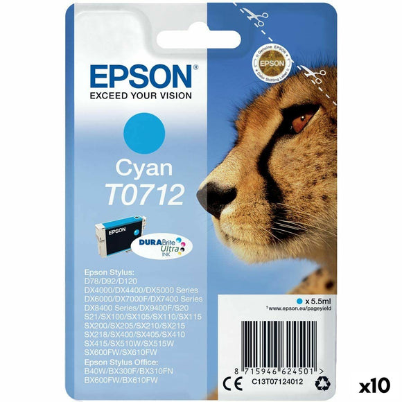 Original Ink Cartridge Epson Stylus D-78/92/120/DX-4000/5000/6000/7000F Cyan (10 Units)-0