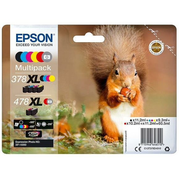 Original Ink Cartridge Epson Multipack 6-colours 378XL / 478XL Claria Photo HD Ink Black-0