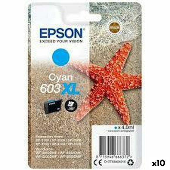 Original Ink Cartridge Epson 603 XL Cyan (10 Units)-0