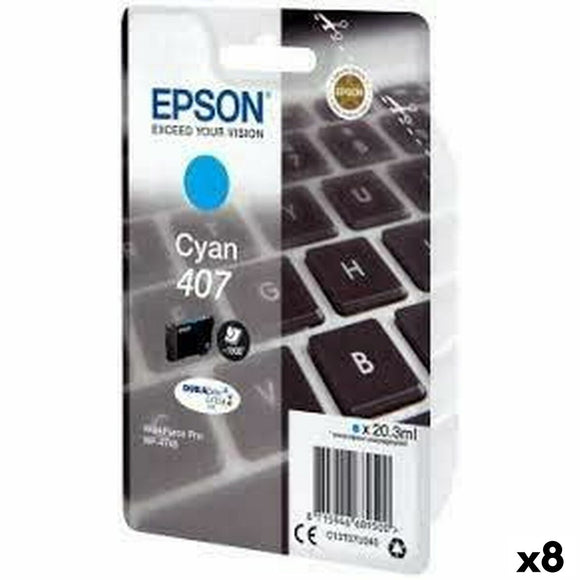 Original Ink Cartridge Epson Nº 407 Cyan (8 Units)-0