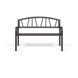 Bench with backrest Anthracite Iron (123 X 53 X 86 cm)-6
