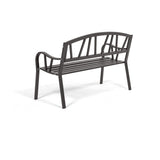 Bench with backrest Anthracite Iron (123 X 53 X 86 cm)-3