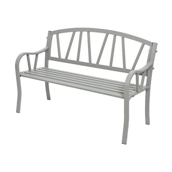 Bench with backrest Grey Iron (123 X 53 X 86 cm)-0