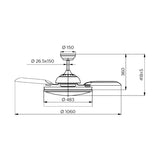 Ceiling Fan with Light Philips Atlas 35 W 28 W 4500 Lm nickel (2700 K)-1