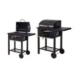 Coal Barbecue with Cover and Wheels 48,5 x 36 x 96 cm Black-1