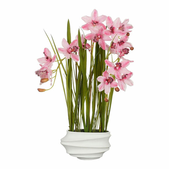 Decorative Plant Mica Decorations Cymbidium Polyester Orchid 81 x 49 x 40 cm Artificial-0