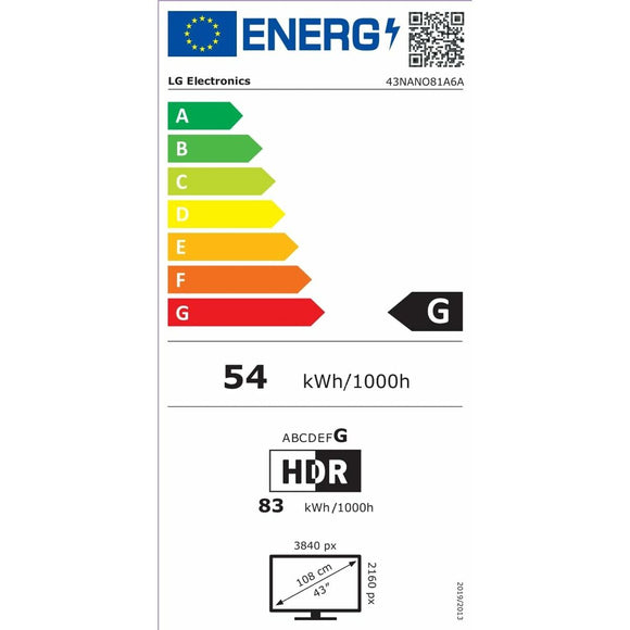 Smart TV LG 43NANO81A6A.AEU 4K Ultra HD 43