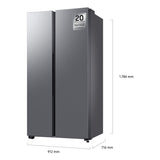 Combined Refrigerator Samsung RS70F65QETEF Steel-12
