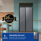 Combined Refrigerator Samsung RS70F65QETEF Steel-1