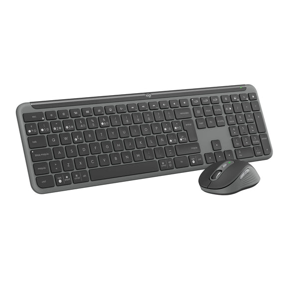 Keyboard and Mouse Logitech MK950 Graphite Spanish QWERTY-0