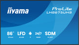 iiyama LH8675UHS-B2AG Digital Signage 85.6" 4K Android 24/7 Wi-Fi
