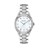 Bulova Watch 96P199 Classic Sutton MOP Diamonds Lady